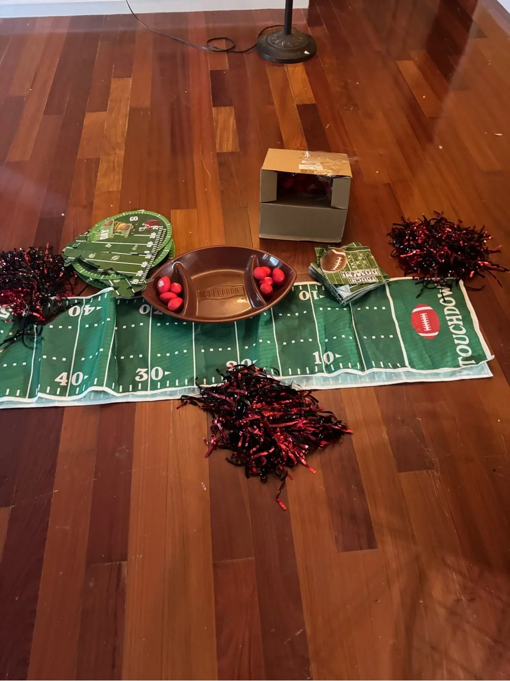 Mini Red Foam Footballs - Party Game Set